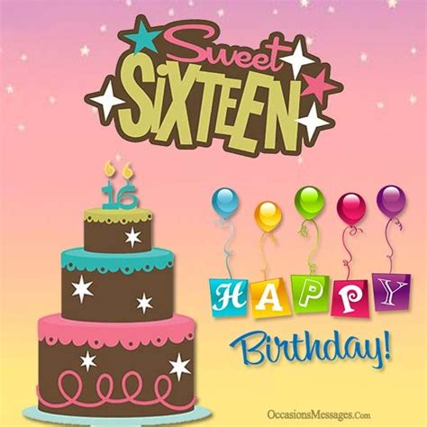 Happy 16th Birthday Wishes Sweet Sixteen Birthday Messages