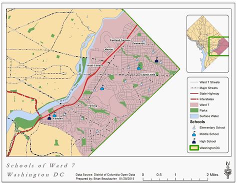 The Notorious Gis Map Of Schools In Ward 7 Washington Dc