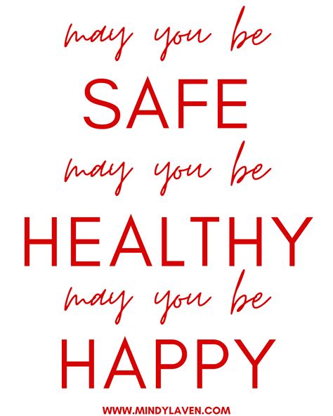 May You Be Safe Healthy And Happy — Mindy Laven