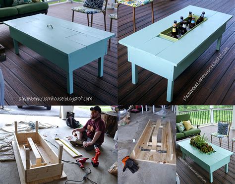 Handmade in indonesia using abaca, a sustainable material derived from banana leaves, this intricate coffee table combines contemporary style with natural, organic elements. 13 DIY Cooler Table Plans to Build for Outdoor Beer ...