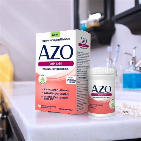 Azo Boric Acid Vaginal Suppositories Supports Odor Control And Balance