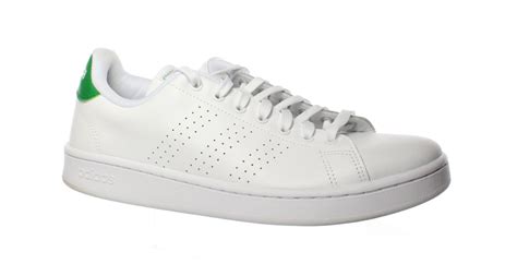 Adidas Mens Advantage Whitewhitegreen Tennis Shoes Size 105 1446492