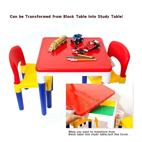 Legooxford Block Compatible Table 2 In 1 Tableduplo Table With Chairs