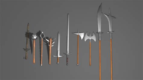 Melee Weapons - 10 models for games 3D Models 3D Game Models : OBJ ...