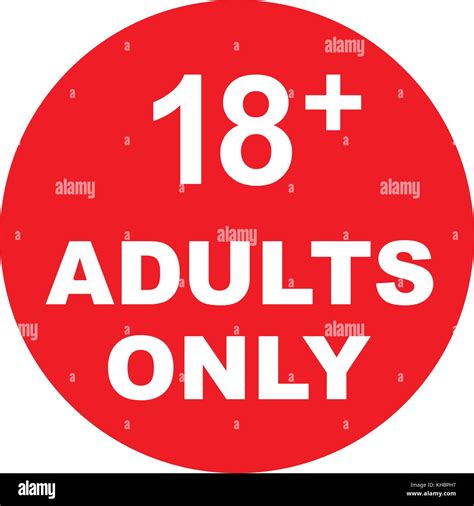 Adults Only Sign Stock Vector Images Alamy