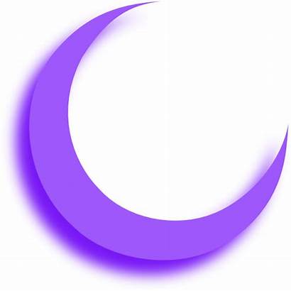 Moon Purple Clip Clipart Half Crescent Stars