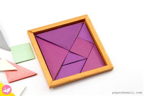 Origami Tangram Puzzle Tutorial Francis Ow Via Paperkawaii