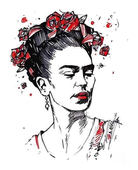 Cuenta oficial de frida kahlo, en memoria de la gran artista mexicana. Frida Kahlo Drawing by Aleksandar Rosic