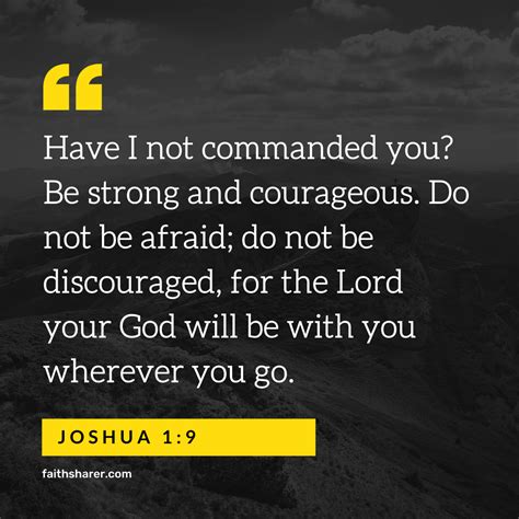 Joshua 19 Have I Not Commanded You Be Strong And Courageous Do Not