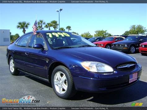 2000 Ford Taurus Sel Medium Royal Blue Metallic Medium Graphite Photo