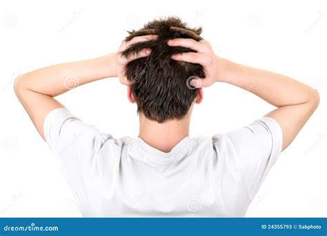 Back Of The Head Stock Image Image Of Hands Catch Shaggy 24355793