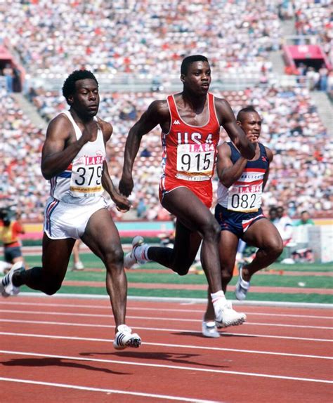 It was lewis's second gold of the games as he tried (successfully) to match jesse owens 's 1936 quadruple (100 metres, 200 metres, 4 × 100 metres relay, and long jump). Carl Lewis - Jeux Olympiques de Los Angeles 1984 - Photo ...