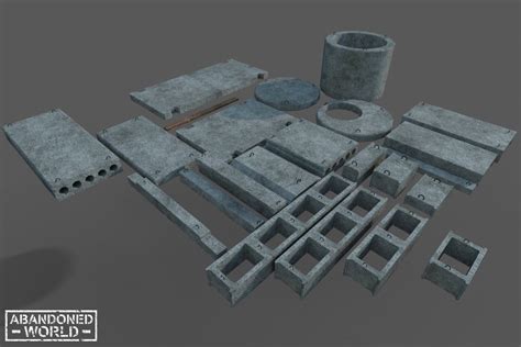 Concrete Blocks Pack Free Downlead Unity Asset Collections