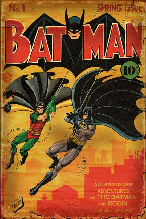 Batman 1 Vintage Cover Recreation The Art Of Jeff Butler