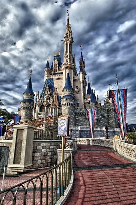 Orlando Florida Cinderellas Castle Disney World Hdr Talke