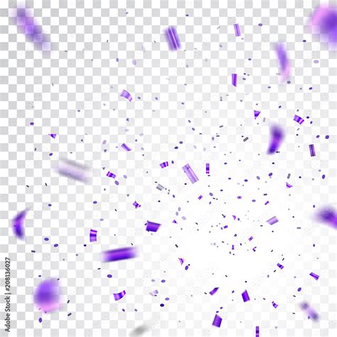 Purpleconfetti Explosion Celebration Isolated On White Transparent