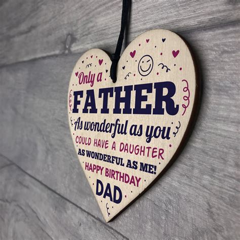 81 items in this article 29 items on sale! Dad Birthday Gifts From Daughter Wooden Heart Funny Gift