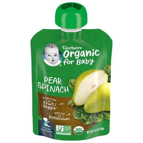 Save On Gerber Stage 2 Baby Food Pear Spinach Organic Order Online