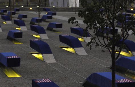 The Sun Rises Over 184 Benches At The New Pentagon Memorial Honoring