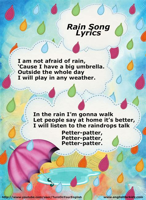 Rain Song For Kids