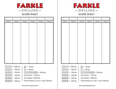 Farkle Score Sheet Free Download Create Edit Fill And