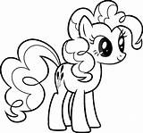 Pony Coloring Printable Colouring Cute Poni Pinky sketch template