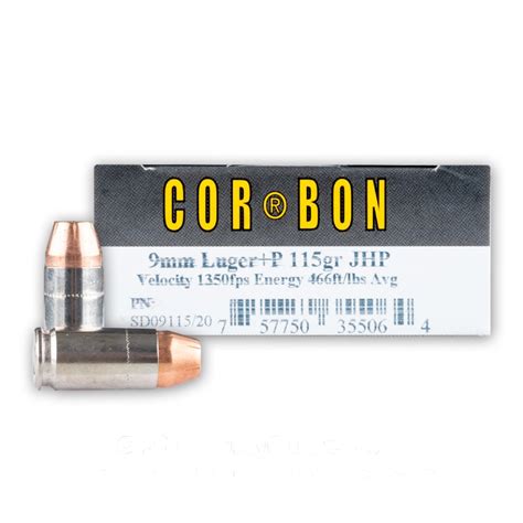 9mm P 115 Gr Jhp Corbon 20 Rounds Ammo Logyro Best Home