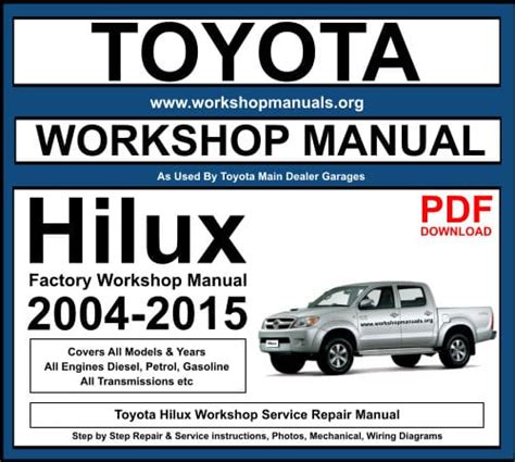 Toyota Hilux 2004 2015 Workshop Repair Manual Download Pdf