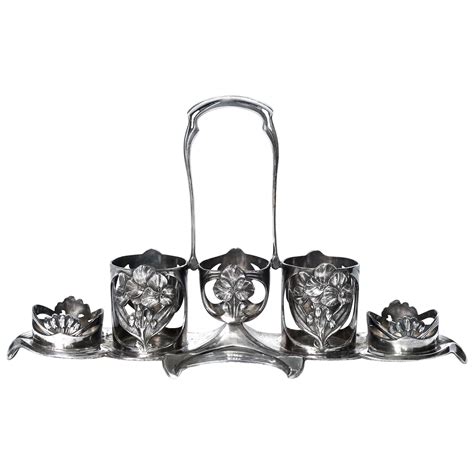 Rare Antique French Silver Strawberry Set Claude Doutre Roussel At 1stdibs