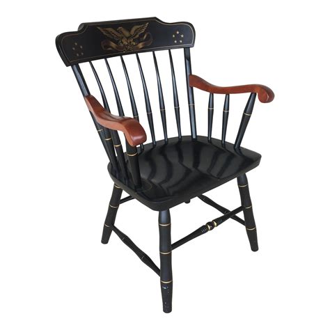 S Bent Brothers Federal Eagle Stenciled Windsor Style Armchair Chairish