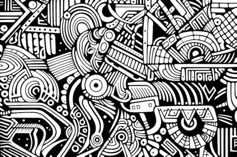 Free Vector Vector Line Doodles Of Geometric Pattern