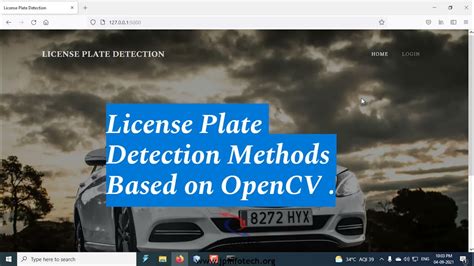 License Plate Detection Methods Based On Opencv Python Ieee Project Youtube