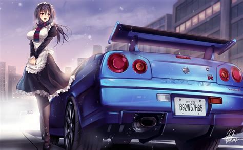 Anime Girl X Jdm Wallpaper