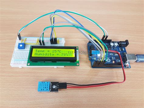 Dht11 Temperature And Humidity On I2c 1602 Lcd Arduino Project Hub Vrogue