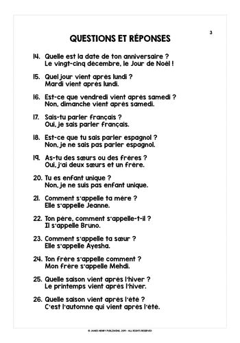 French Speaking Practice Cards 1 Teaching Resources