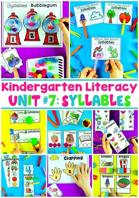 None of my two dictionaries show these divisions, and in almost every book i read the text is justified in a way that avoids breaking words. Syllables Worksheets - Planning Playtime | Syllable worksheet, Kindergarten worksheets, Syllable