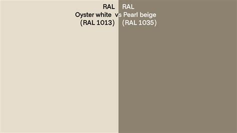 Ral Oyster White Vs Pearl Beige Side By Side Comparison