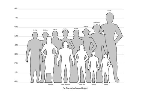 E Races Height Chart Jay Robinson Portfolio Dungeons And Dragons