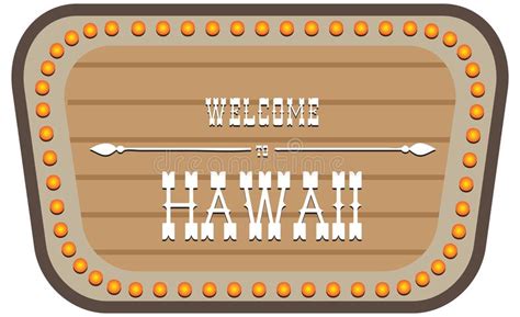 Welcome To Hawaii Stock Vector Illustration Of Sunrise 54109856