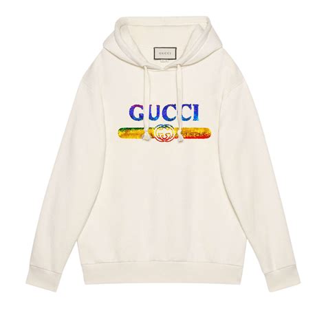 Gucci Sweatshirt With Sequin Logo Off White Goat