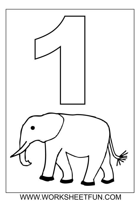 Number Coloring Pages Printable