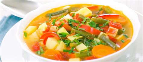 Zöldségleves Traditional Vegetable Soup From Hungary