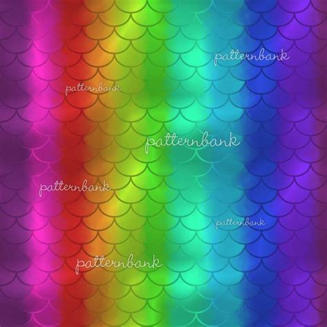 Rainbow Mermaid Tail By Andy Seamless Repeat Royalty Free Stock Pattern