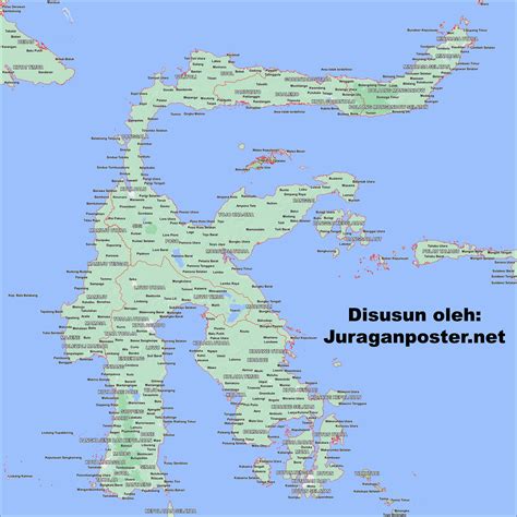 Peta Sulawesi Juragan Poster