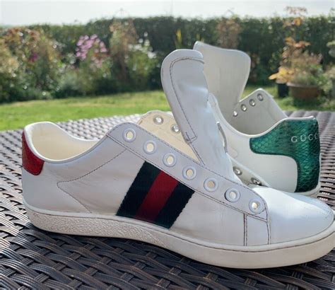 Genuine Gucci Ace Bee Trainers White Size437 Will Fit A Uk Size 4