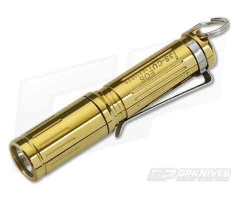 Olight I3s Eos Keychain Led Flashlight Titanium Gold Limited Edition