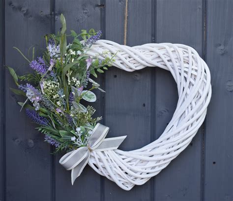 Hand Made Heart Shaped Door Wreath Perfect For All Seasons Etsy