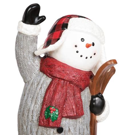Holiday Living 2825 In Snowman Sculpture With At