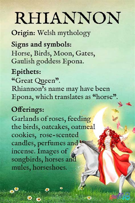 Rhiannon Goddess Symbols Correspondences Myth And Offerings Spells8