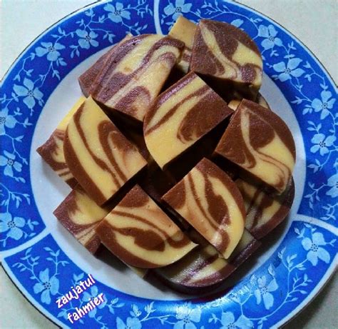resepi puding marble coklat susu meletop by zaujatul fahmier informasi sensasi